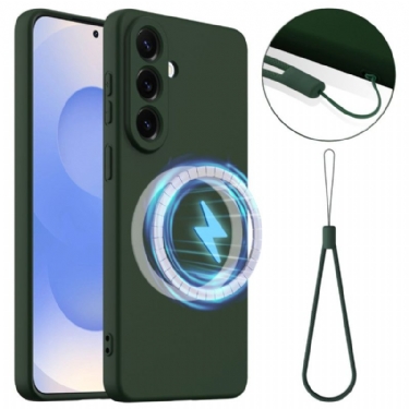 Cover Samsung Galaxy S26 Telefon Etui Flydende Silikone Magnetisk Pung