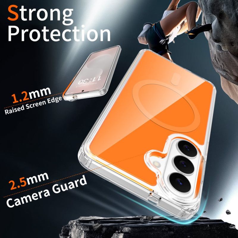 Cover Samsung Galaxy S26 Telefon Etui Magnetisk Med Stødsikkert Hærdet Glas