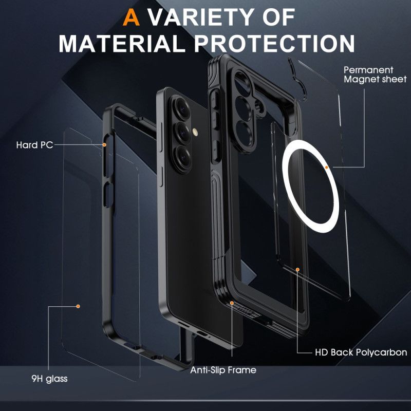 Cover Til Samsung Galaxy S26 Magnetisk Med Hærdet Glasbeskyttelsesfilm