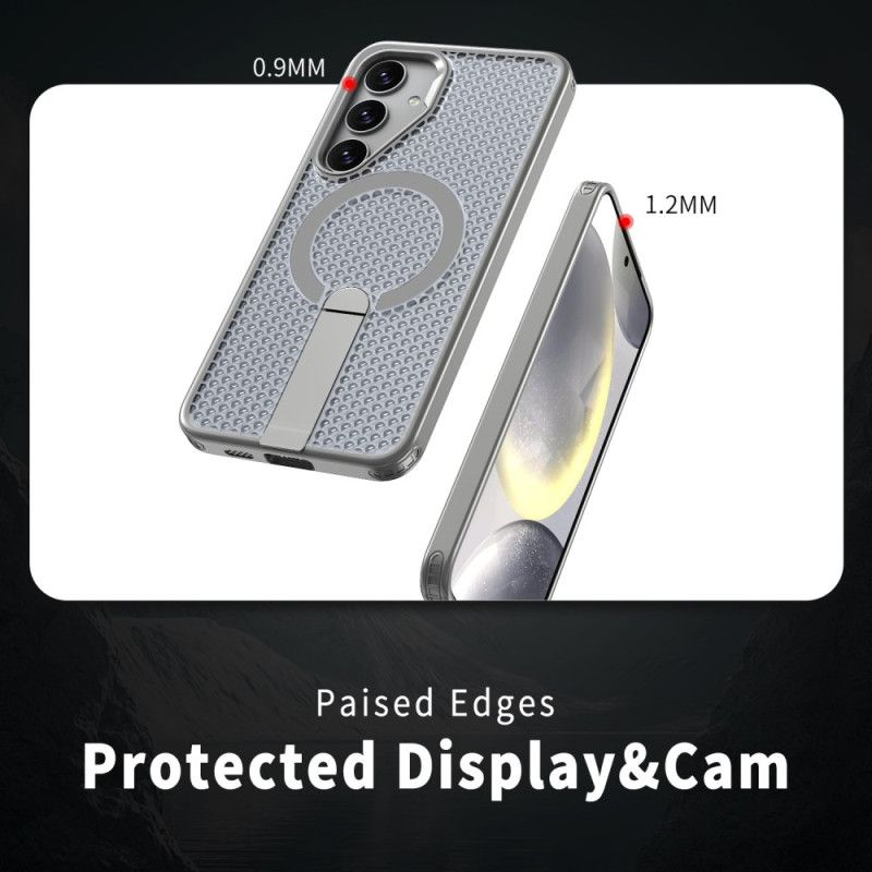 Cover Til Samsung Galaxy S26 Magnetisk Med Magnetisk Stativ Og Gitterstrukturstativ