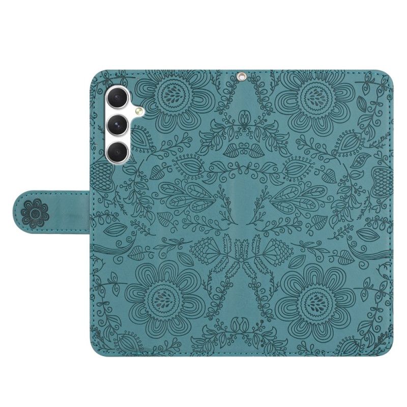 Flip Cover Samsung Galaxy S26 Blomstermønster Med Snor