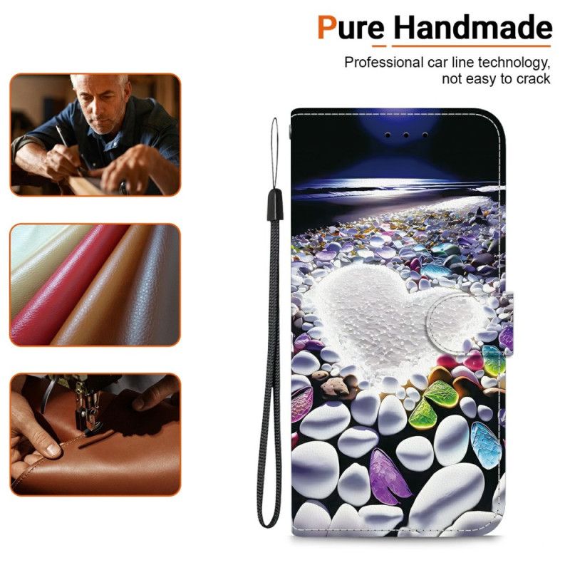 Flip Cover Samsung Galaxy S26 Hvidt Hjerte