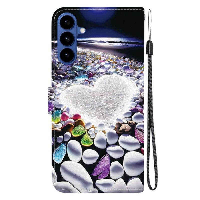 Flip Cover Samsung Galaxy S26 Hvidt Hjerte
