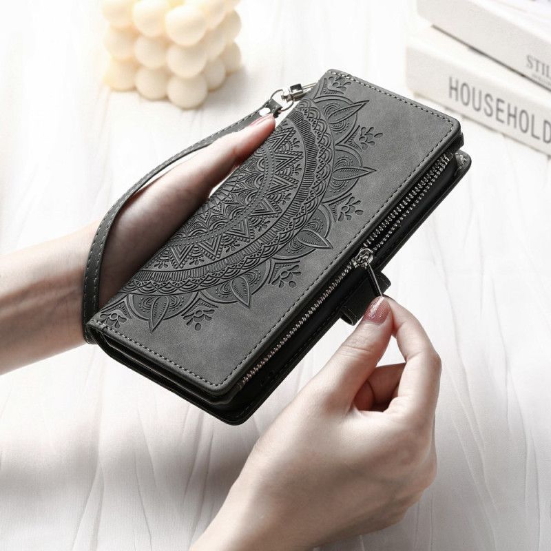 Flip Cover Samsung Galaxy S26 Mandala-pung Med Ruskindseffekt