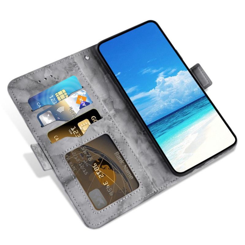 Flip Cover Samsung Galaxy S26 Marmormønster Og Dobbelt Lås