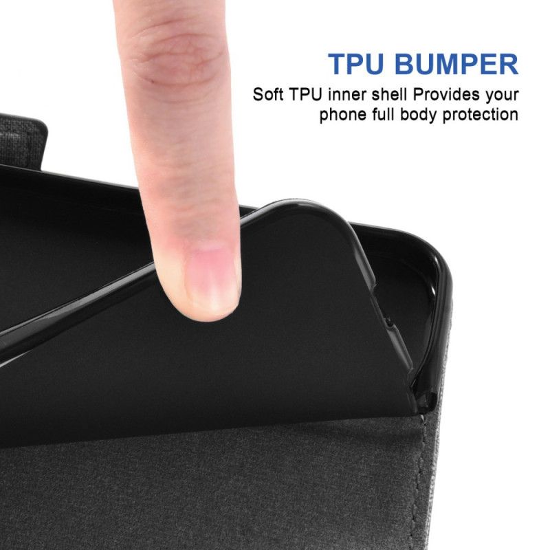 Flip Cover Samsung Galaxy S26 Med Denimtekstur Og Roterende Kortholder