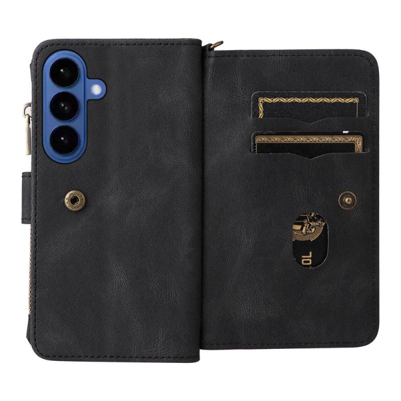 Flip Cover Samsung Galaxy S26 Pung Med 15 Kortlommer Og Rem