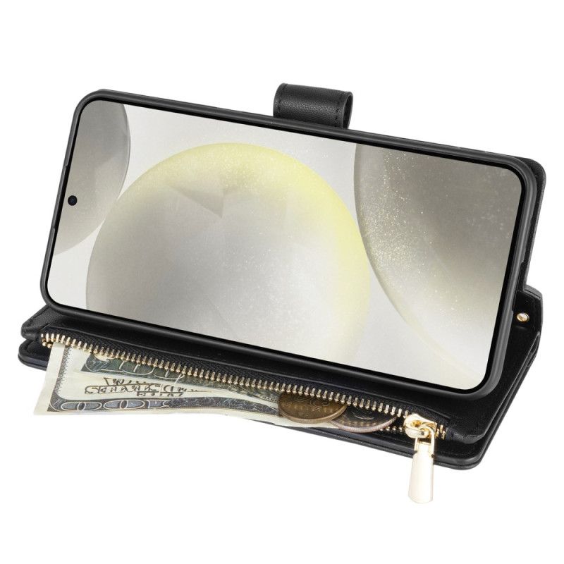 Flip Cover Samsung Galaxy S26 Quiltet Med Justerbar Skulderrem