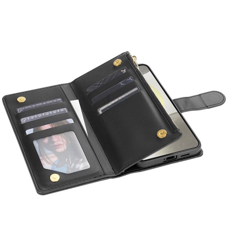 Flip Cover Samsung Galaxy S26 Quiltet Med Justerbar Skulderrem