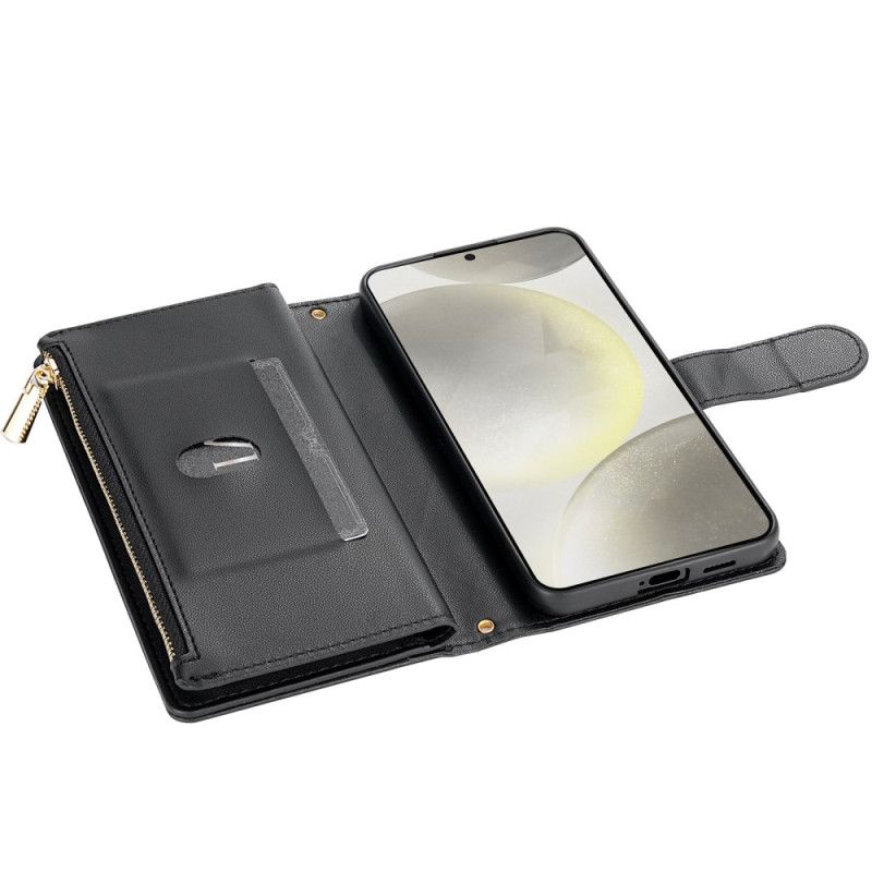 Flip Cover Samsung Galaxy S26 Quiltet Med Justerbar Skulderrem