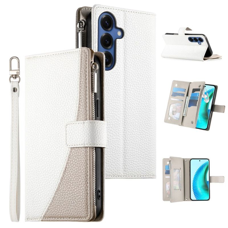 Flip Cover Samsung Galaxy S26 Tofarvet Pung Med Stropper