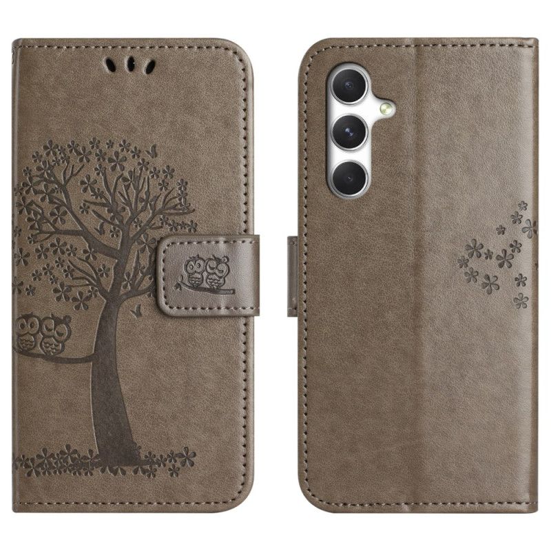 Flip Cover Samsung Galaxy S26 Ugle- Og Trædesign