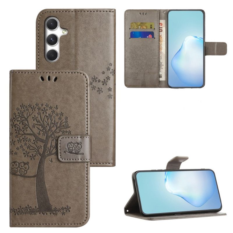 Flip Cover Samsung Galaxy S26 Ugle- Og Trædesign