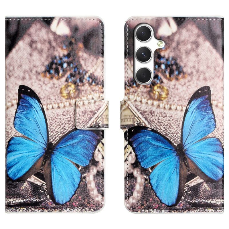 Flip Cover Til Samsung Galaxy S26 Blå Sommerfugl