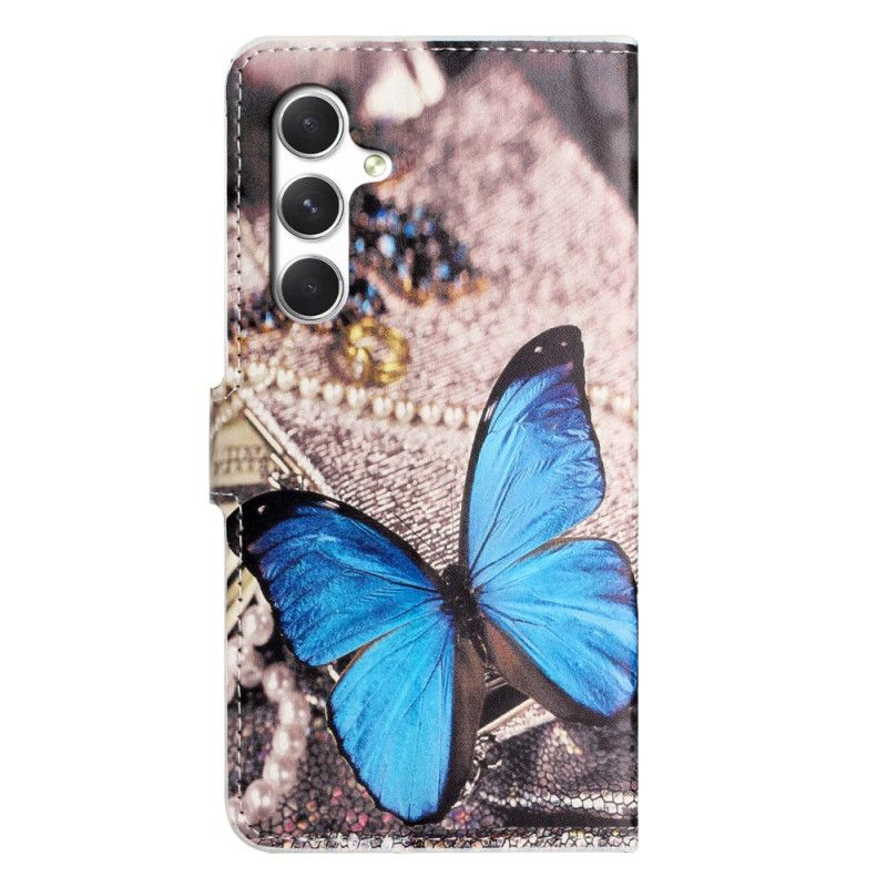 Flip Cover Til Samsung Galaxy S26 Blå Sommerfugl
