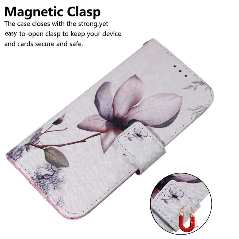 Flip Cover Til Samsung Galaxy S26 Lyserød Blomst