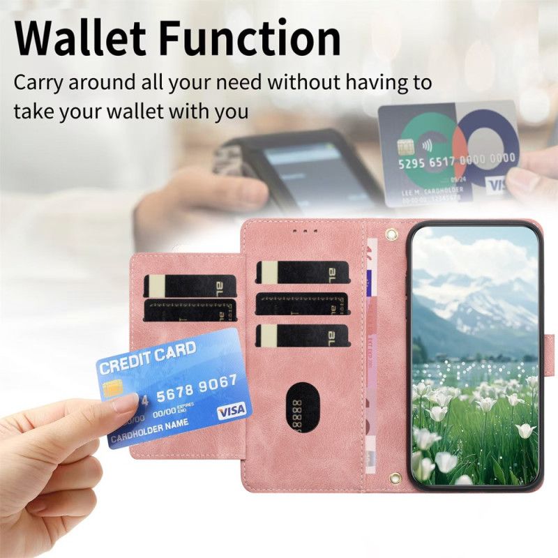 Flip Cover Til Samsung Galaxy S26 Pung Med 5 Kortlommer I Blomstermønster