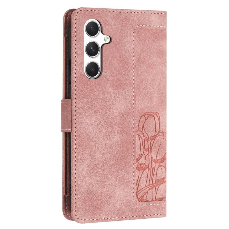 Flip Cover Til Samsung Galaxy S26 Pung Med 5 Kortlommer I Blomstermønster