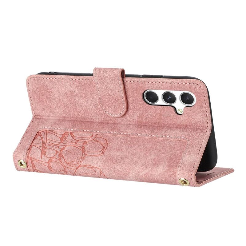 Flip Cover Til Samsung Galaxy S26 Pung Med 5 Kortlommer I Blomstermønster