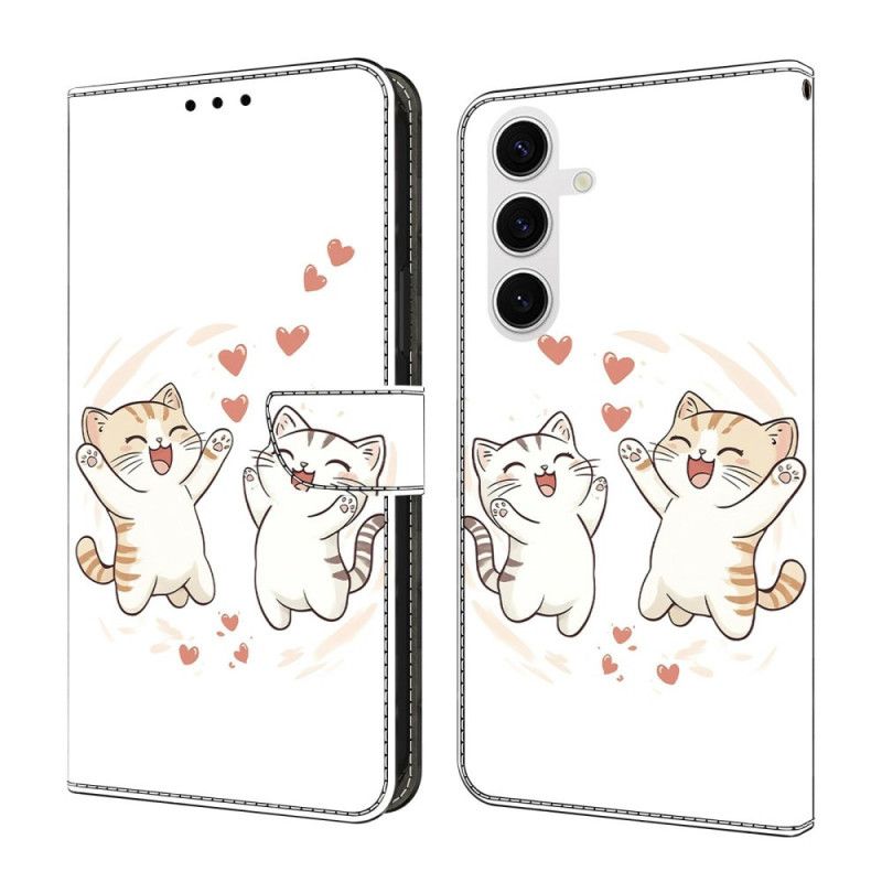 Læder Cover Samsung Galaxy S26 Kærlighedskatte