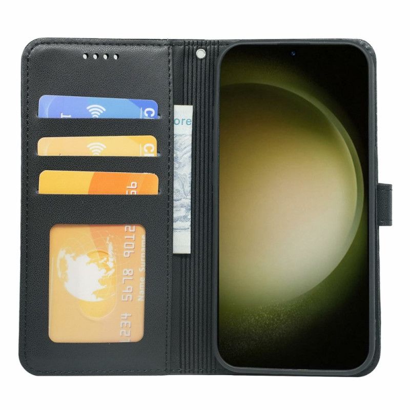 Læder Cover Samsung Galaxy S26 Magnetisk Lukning Og Håndledsrem