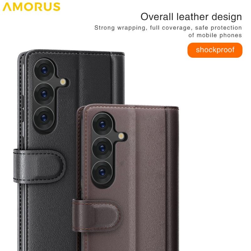Læder Cover Samsung Galaxy S26 Telefon Etui Ægte Læder