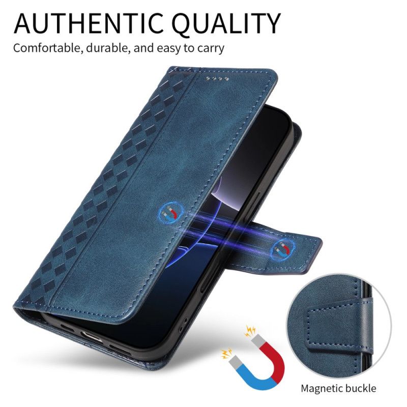 Læder Cover Samsung Galaxy S26 Telefon Etui Diamantmønster