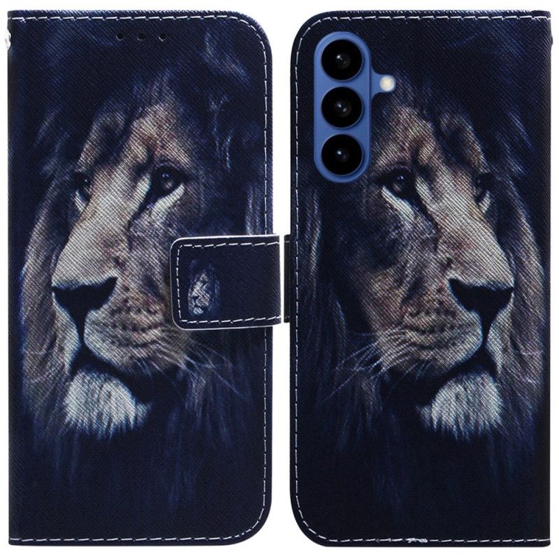 Læder Cover Samsung Galaxy S26 Telefon Etui Drømmende Løve