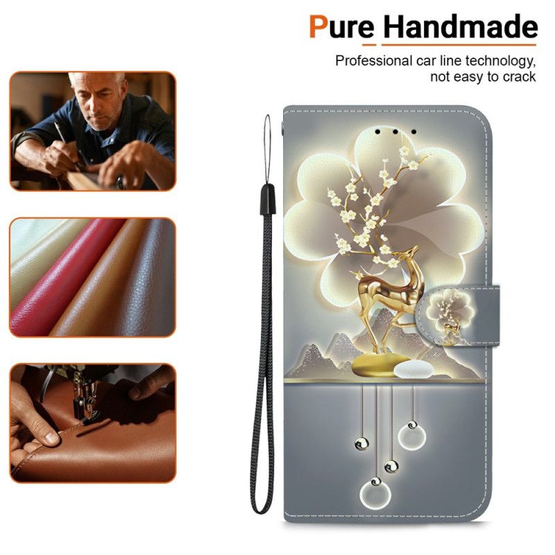 Læder Cover Samsung Galaxy S26 Telefon Etui Hjort
