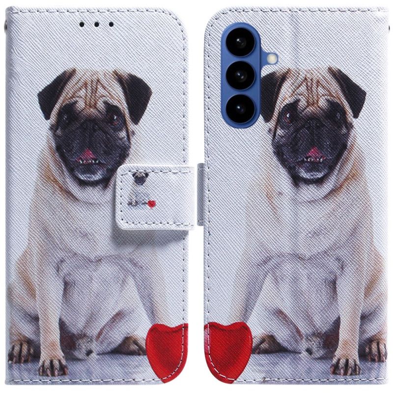 Læder Cover Samsung Galaxy S26 Telefon Etui Mopshund