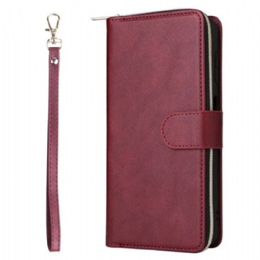 Læder Cover Samsung Galaxy S26 Telefon Etui Pung Med Lynlås