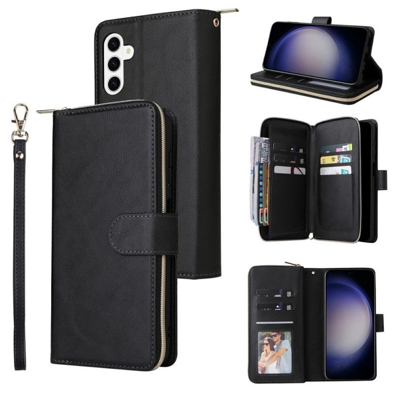 Læder Cover Samsung Galaxy S26 Telefon Etui Pung Med Lynlås