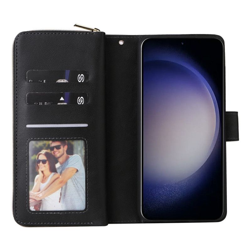 Læder Cover Samsung Galaxy S26 Telefon Etui Pung Med Lynlås
