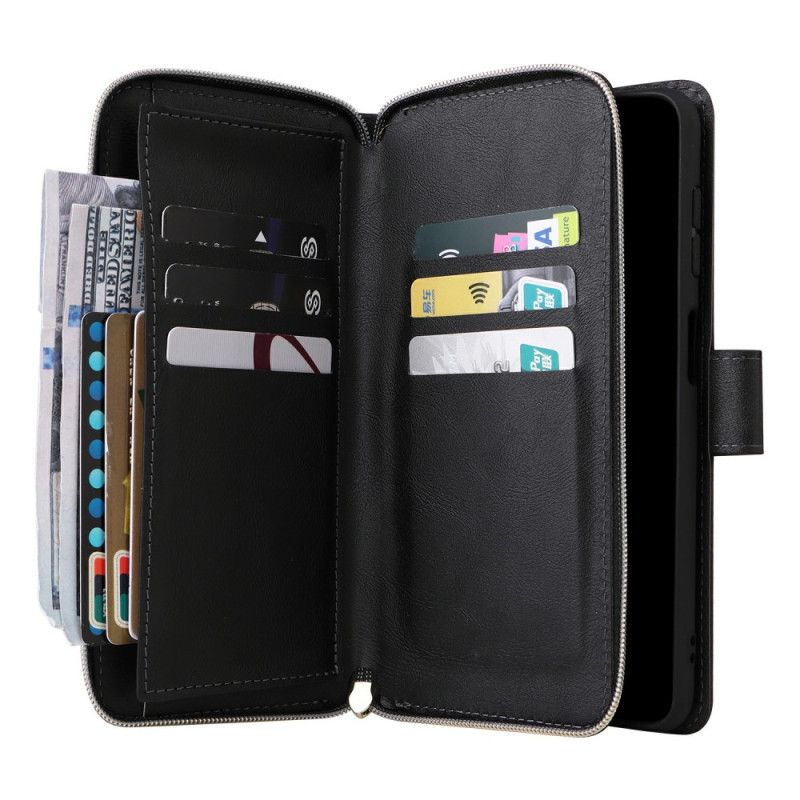 Læder Cover Samsung Galaxy S26 Telefon Etui Pung Med Lynlås