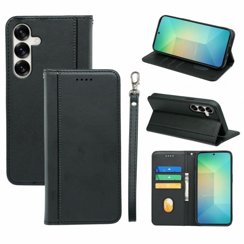 Læder Cover Samsung Galaxy S26 Telefon Etui Remkant