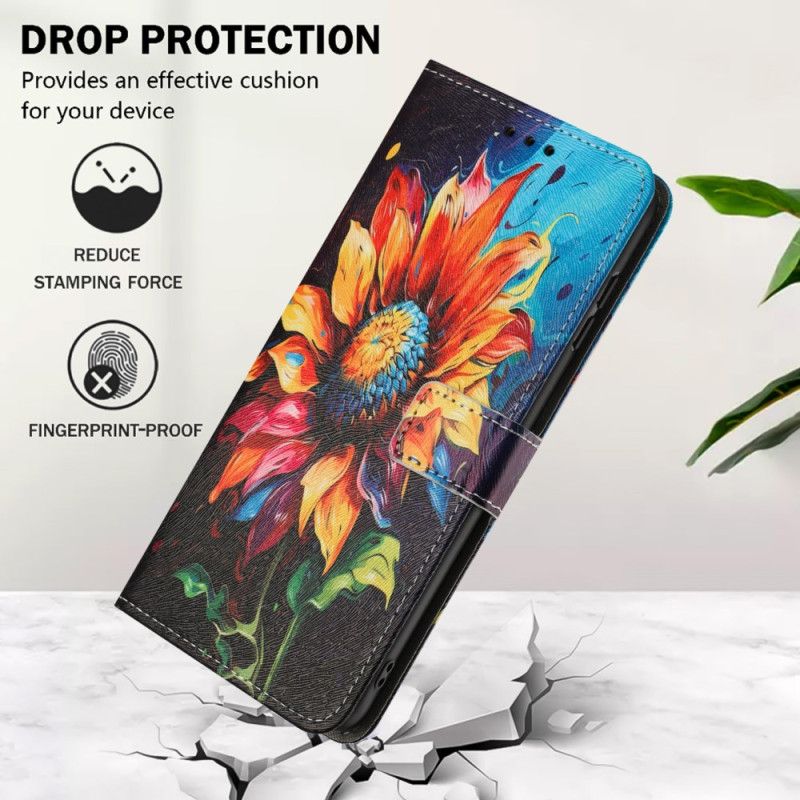 Læder Cover Samsung Galaxy S26 Telefon Etui Solsikke