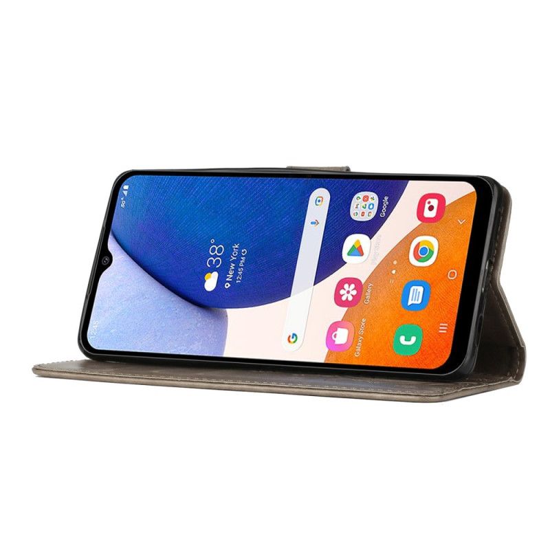 Læder Cover Samsung Galaxy S26 Telefon Etui Sommerfugl Og Blomster