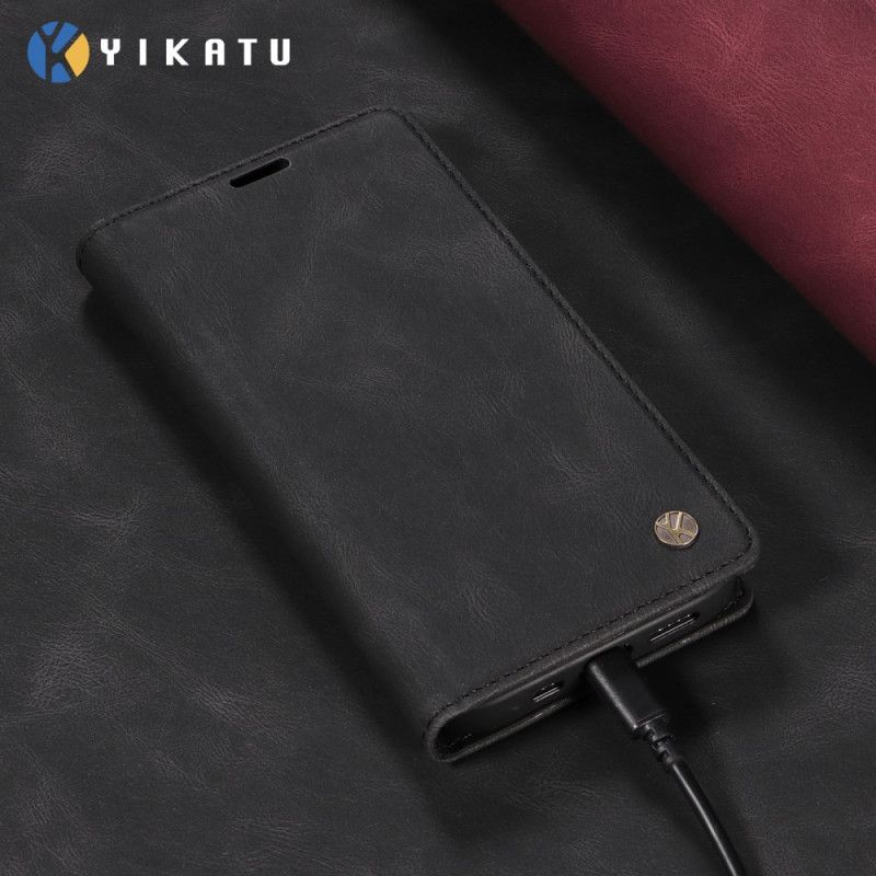 Læder Cover Samsung Galaxy S26 Telefon Etui Yikatu Ruskindseffekt