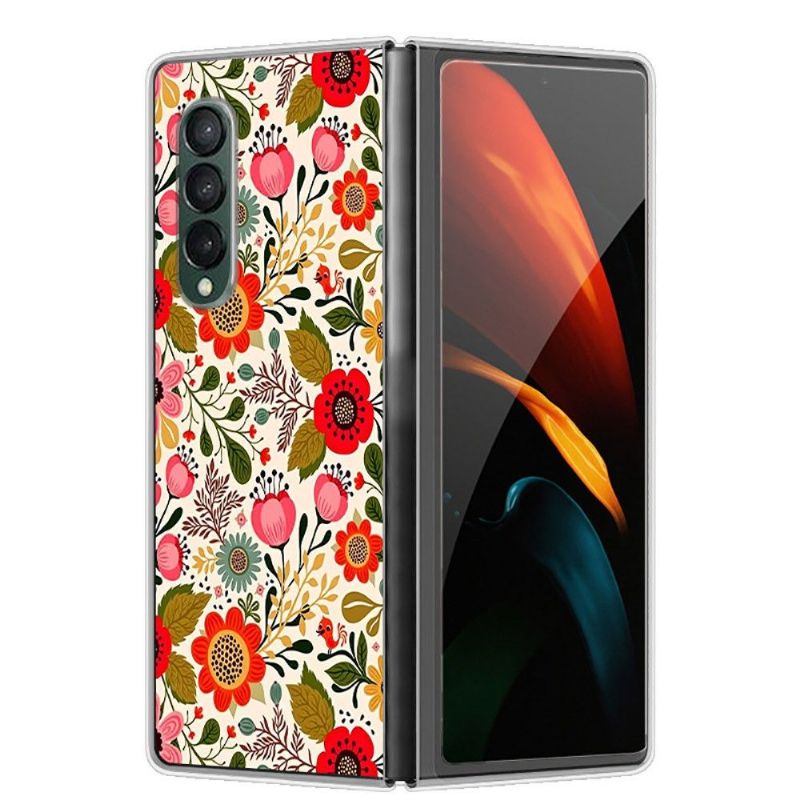 Cover Samsung Galaxy Z Fold 3 5G Farverige Blomster