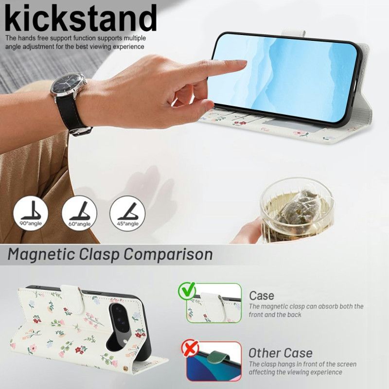 Flip Cover Google Pixel 10 / 10 Pro Blomsterrem