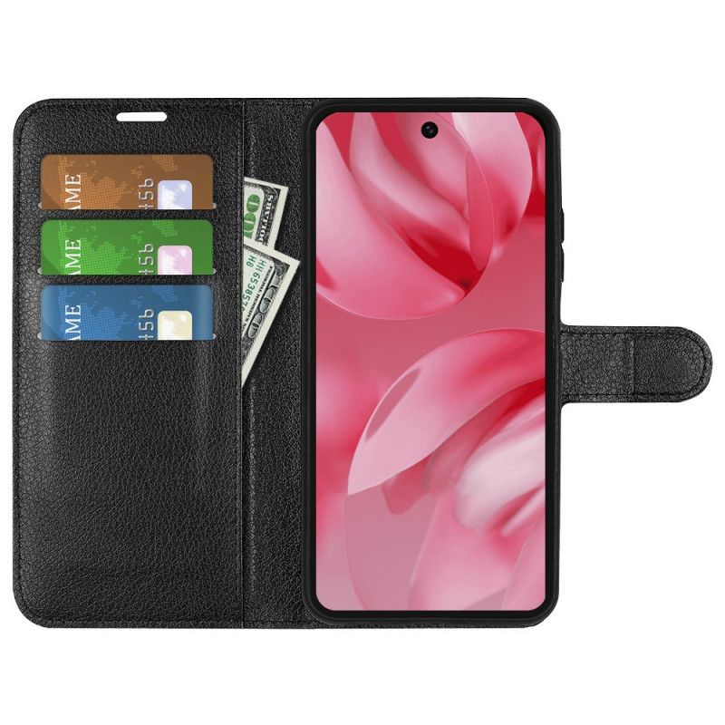 Flip Cover Google Pixel 10 / 10 Pro Klassisk Litchi-kunstlæder