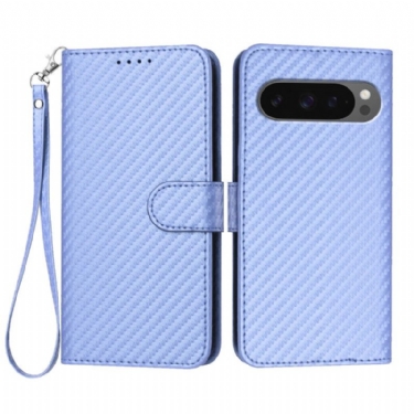 Flip Cover Google Pixel 10 / 10 Pro Kulfiber Med Rem