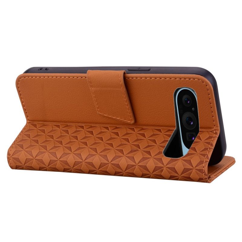 Flip Cover Google Pixel 10 / 10 Pro Smil Og Mønsterdiamanter