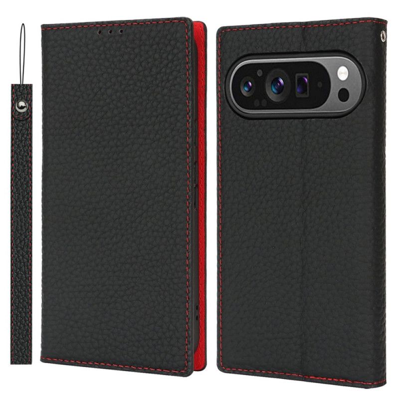 Flip Cover Google Pixel 10 / 10 Pro Tekstureret Læderrem