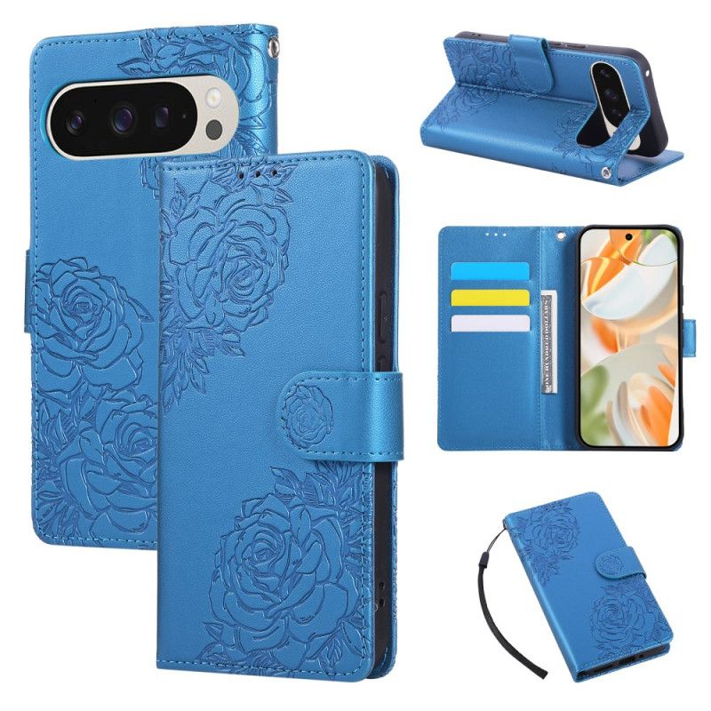 Læder Cover Google Pixel 10 / 10 Pro Telefon Etui Rosenprint