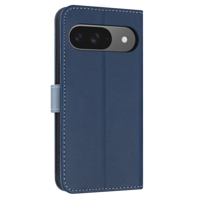 Læder Cover Google Pixel 10 / 10 Pro Telefon Etui Tofarvet Med Snor