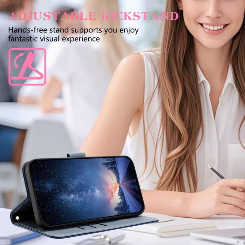 Læder Cover Google Pixel 10 / 10 Pro Telefon Etui Tofarvet Med Snor