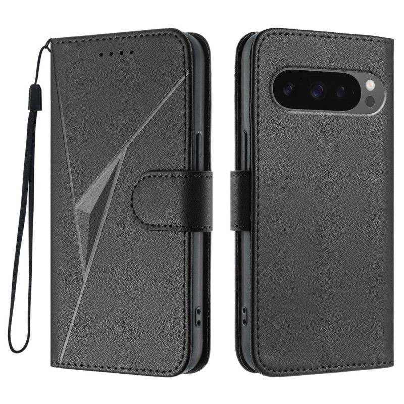 Læder Cover Google Pixel 10 / 10 Pro Telefon Etui Trekantmønster
