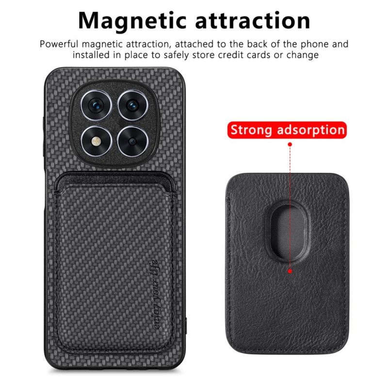 Cover Xiaomi Redmi Note 14 Pro 5g Telefon Etui Aftagelig Kortholder I Kulfiber