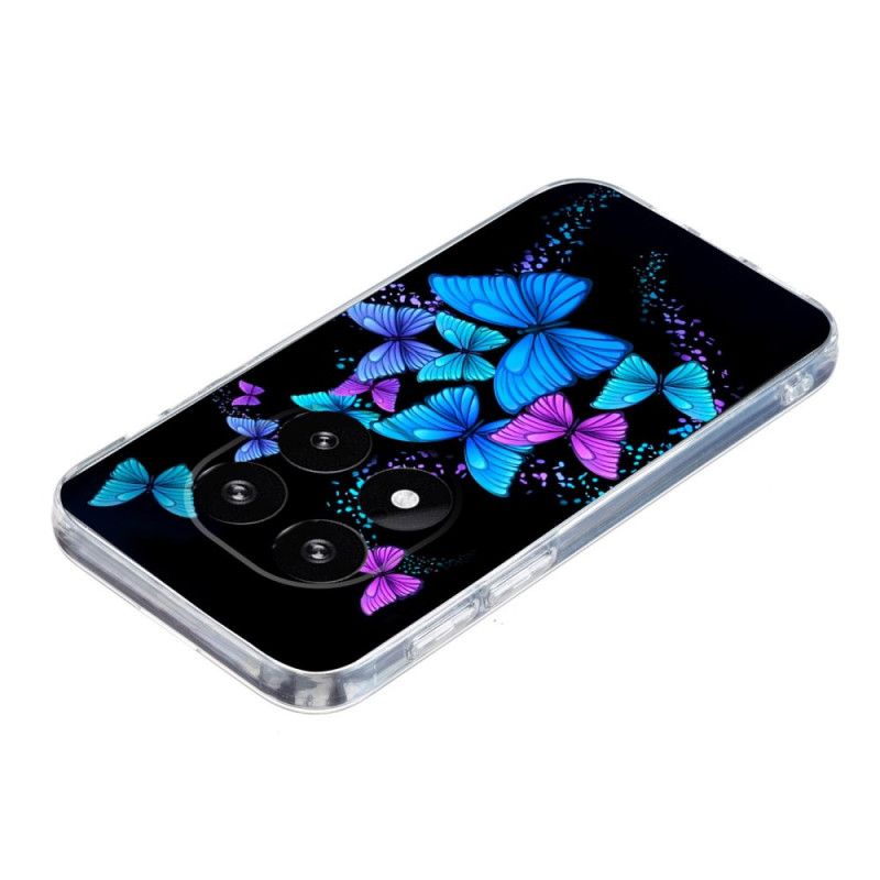 Cover Xiaomi Redmi Note 14 Pro 5g Telefon Etui Farverige Sommerfugle